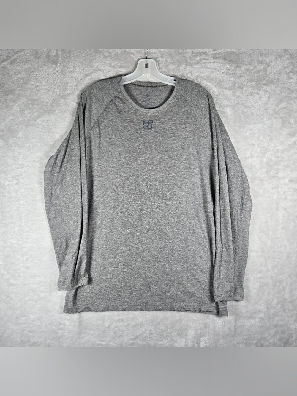 Tyndale FR Cat 1 Long Sleeve Crewneck Shirt Men Size Large Heather Gray Workwear